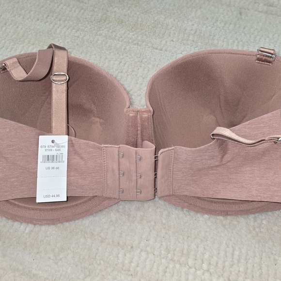AERIE 36 DD Straples Underwire BRA,Women's Strapless Bra in Tan - Picture 2 of 7